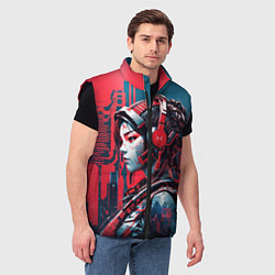 Мужской жилет Андроид меломан, цвет: 3D-черный — фото 2