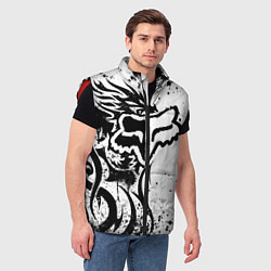Мужской жилет Fox motocross - белый дракон, цвет: 3D-красный — фото 2