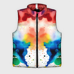 Мужской жилет Цветная монотипия - поп-арт, цвет: 3D-красный