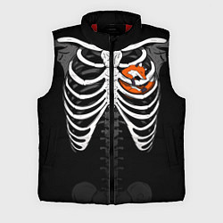 Мужской жилет Скелет: ребра с лисой, цвет: 3D-красный