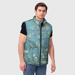 Мужской жилет Цветущие ветки миндаля - картина ван Гога, цвет: 3D-черный — фото 2