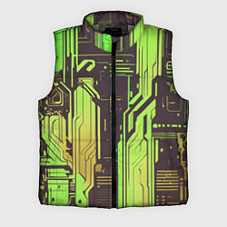 Мужской жилет Кибер схемы кислотно-зелёные