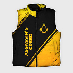Мужской жилет Assassins Creed - gold gradient: надпись, символ, цвет: 3D-черный