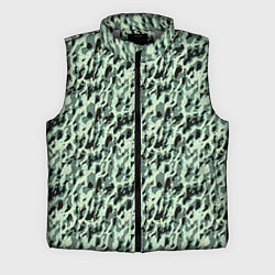 Мужской жилет Пятнистый паттерн приглушенный зелёный, цвет: 3D-светло-серый