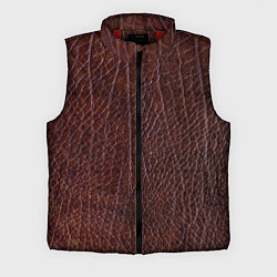 Мужской жилет Текстура коричневой кожи