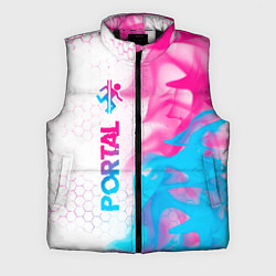 Мужской жилет Portal neon gradient style: по-вертикали, цвет: 3D-черный