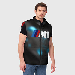 Мужской жилет Bmw night city, цвет: 3D-красный — фото 2