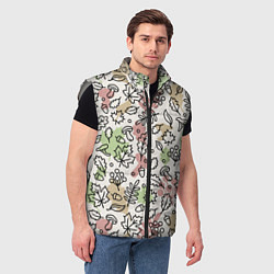 Мужской жилет Осень - бежевый, цвет: 3D-светло-серый — фото 2