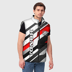 Мужской жилет Honda - red and white, цвет: 3D-светло-серый — фото 2