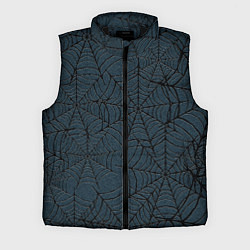 Мужской жилет Паутина тёмно-синий, цвет: 3D-черный
