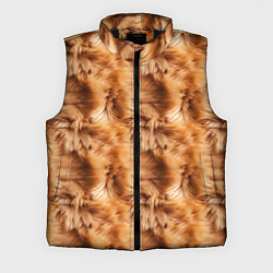 Мужской жилет Меховой паттерн, цвет: 3D-черный