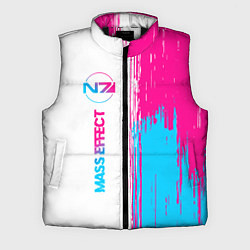 Мужской жилет Mass Effect neon gradient style: по-вертикали, цвет: 3D-черный