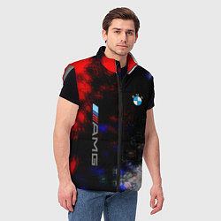 Мужской жилет Bmw true colors, цвет: 3D-светло-серый — фото 2