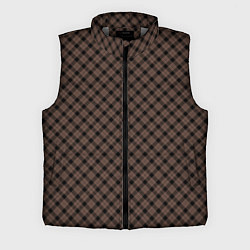 Мужской жилет Коричневый клетчатый узор, цвет: 3D-светло-серый
