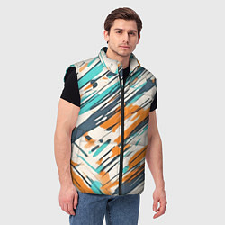 Мужской жилет Абстракция разноцветная, цвет: 3D-черный — фото 2