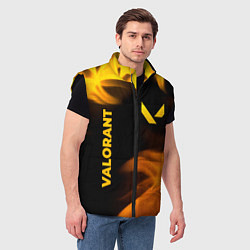 Мужской жилет Valorant - gold gradient вертикально, цвет: 3D-черный — фото 2