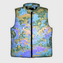 Мужской жилет Разноцветный витраж, цвет: 3D-черный