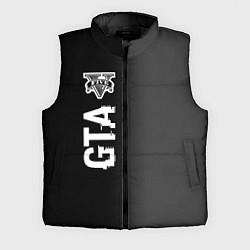 Мужской жилет GTA glitch на темном фоне по-вертикали, цвет: 3D-черный