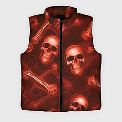 Мужской жилет Красные черепа и кости, цвет: 3D-черный