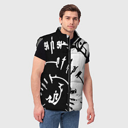 Мужской жилет Астарион - знак на спине чб, цвет: 3D-светло-серый — фото 2