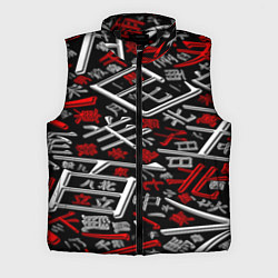 Мужской жилет Японские аниме иероглифы, цвет: 3D-черный