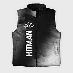 Мужской жилет Hitman glitch на темном фоне по-вертикали, цвет: 3D-черный