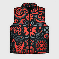 Мужской жилет Красно-черный узор в славянском стиле