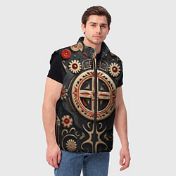 Мужской жилет Орнамент в славянской стилистике, цвет: 3D-черный — фото 2