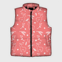 Мужской жилет Рождественский принт с оленями, цвет: 3D-черный