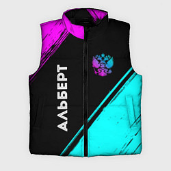Мужской жилет Альберт и неоновый герб России вертикально
