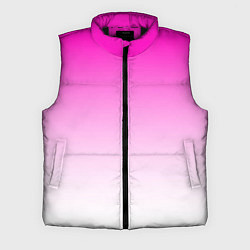 Мужской жилет Розово-белый градиент, цвет: 3D-черный