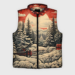 Мужской жилет Блеск снежинок новогодний стиль, цвет: 3D-светло-серый