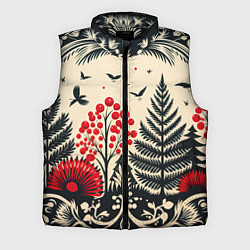 Мужской жилет Новогодние деревья и узоры