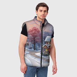 Мужской жилет Волшебство зимней природы, цвет: 3D-светло-серый — фото 2