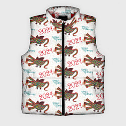 Мужской жилет Паттерн с русским драконом, цвет: 3D-красный