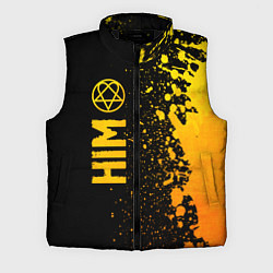 Мужской жилет HIM - gold gradient по-вертикали, цвет: 3D-черный