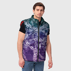 Мужской жилет Абстракция - ДНК цепочка, цвет: 3D-красный — фото 2