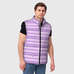 Мужской жилет Геометрический узор с сердцами, цвет: 3D-черный — фото 2