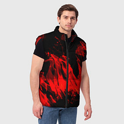 Мужской жилет Красное пламя, цвет: 3D-красный — фото 2