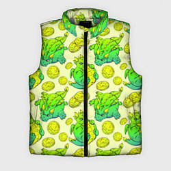 Мужской жилет Круглые драконы с монетами, зеленый