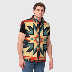 Мужской жилет Орнамент в стиле американских индейцев, цвет: 3D-красный — фото 2