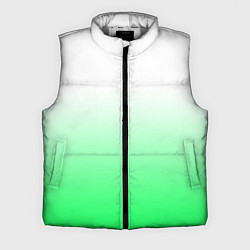 Мужской жилет Градиент бело-зелёный, цвет: 3D-светло-серый
