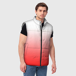 Мужской жилет Градиент бело-красный, цвет: 3D-светло-серый — фото 2