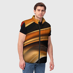 Мужской жилет Yellow black style, цвет: 3D-красный — фото 2