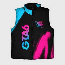 Мужской жилет GTA6 - neon gradient вертикально, цвет: 3D-черный