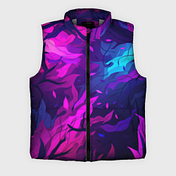Мужской жилет Фиолетовые яркие лепестки, цвет: 3D-светло-серый