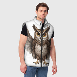Мужской жилет Совушка с крыльями, цвет: 3D-светло-серый — фото 2