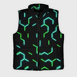 Мужской жилет Зеленые неоновые неполные гексагоны