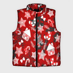 Мужской жилет Рождественские паттерны, цвет: 3D-черный