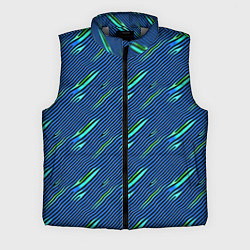 Мужской жилет Синие и чёрные линии